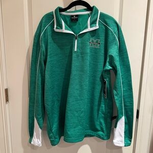 NWT Colosseum Marshall University Green Heathered Pullover